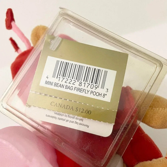 Disney Firefly Love Bug Winnie the Pooh Mini Bean Bag 8 Inch Plush - Picture 11 of 15